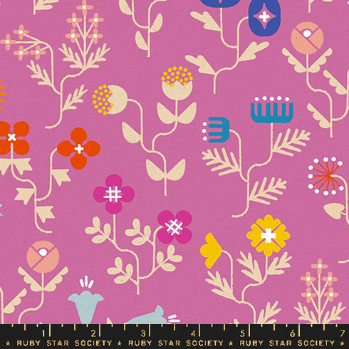 CANVAS Salutations Forget Me Not in Heliotrope RS1098 17L - Ruby Star Society Sold by the Yard